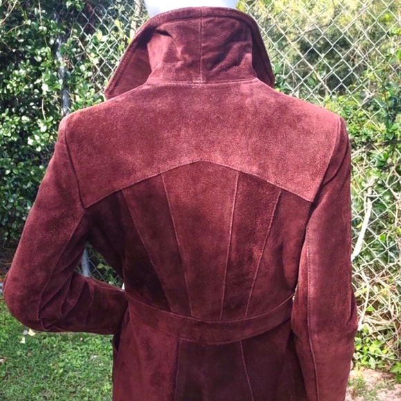 Argentinian Ladies Genuine Suede Leather Full Length Coat